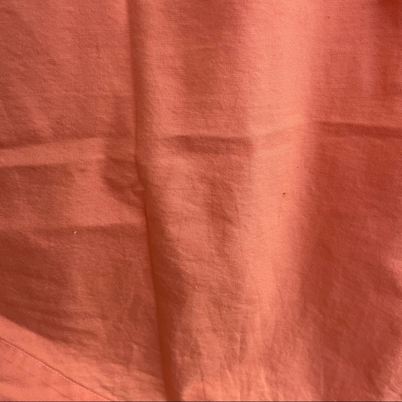 Fresh Produce 100% Cotton Peach Button Down Shirt Dress - Picture 8 of 10